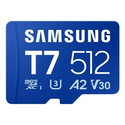 Tarjeta memoria micro sd samsung 512gb sdxc t7 clase10 u3 v30 a2