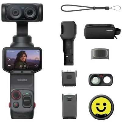 Cámara Digital Deportiva Insta360 Luna Ultra Pack Creador/ 8K/ Ángulo de visión 360º/ Negra